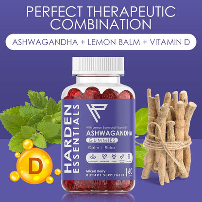 KSM-66 Ashwagandha Gominolas 1500mg por Dosis – Apoyo Contra el Estrés – con Melisa y Vitamina D – 60 Gominolas – Vegano – Image 4