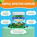 Gominolas de Zeolita para Niños y Adultos - Detox Suave, Sin Azúcar, Vegano, 60 uds.