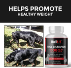 True Champ 2.0 Suplemento para el desarrollo muscular en perros, Cápsulas de apoyo al bienestar canino para todas las razas (30 Cápsulas vegetales)