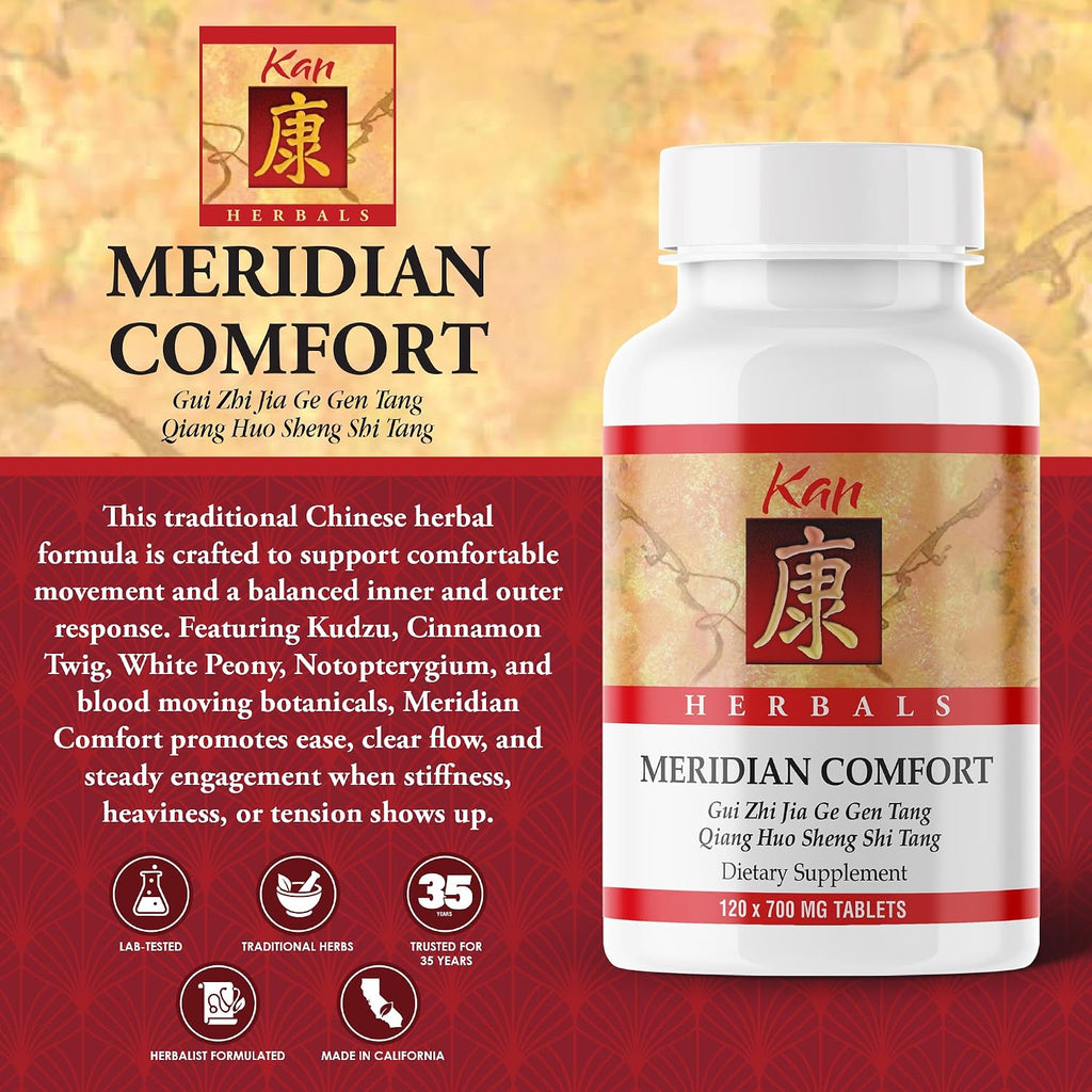 Meridian Comfort – Fórmula Herbal Tradicional China con Kudzu y Canela, 120 Comprimidos