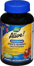 Nature's Way Alive Zero Sugar Men's Gummy Multi - 50 Gominolas Multivitamínicas Sin Azúcar para Hombres