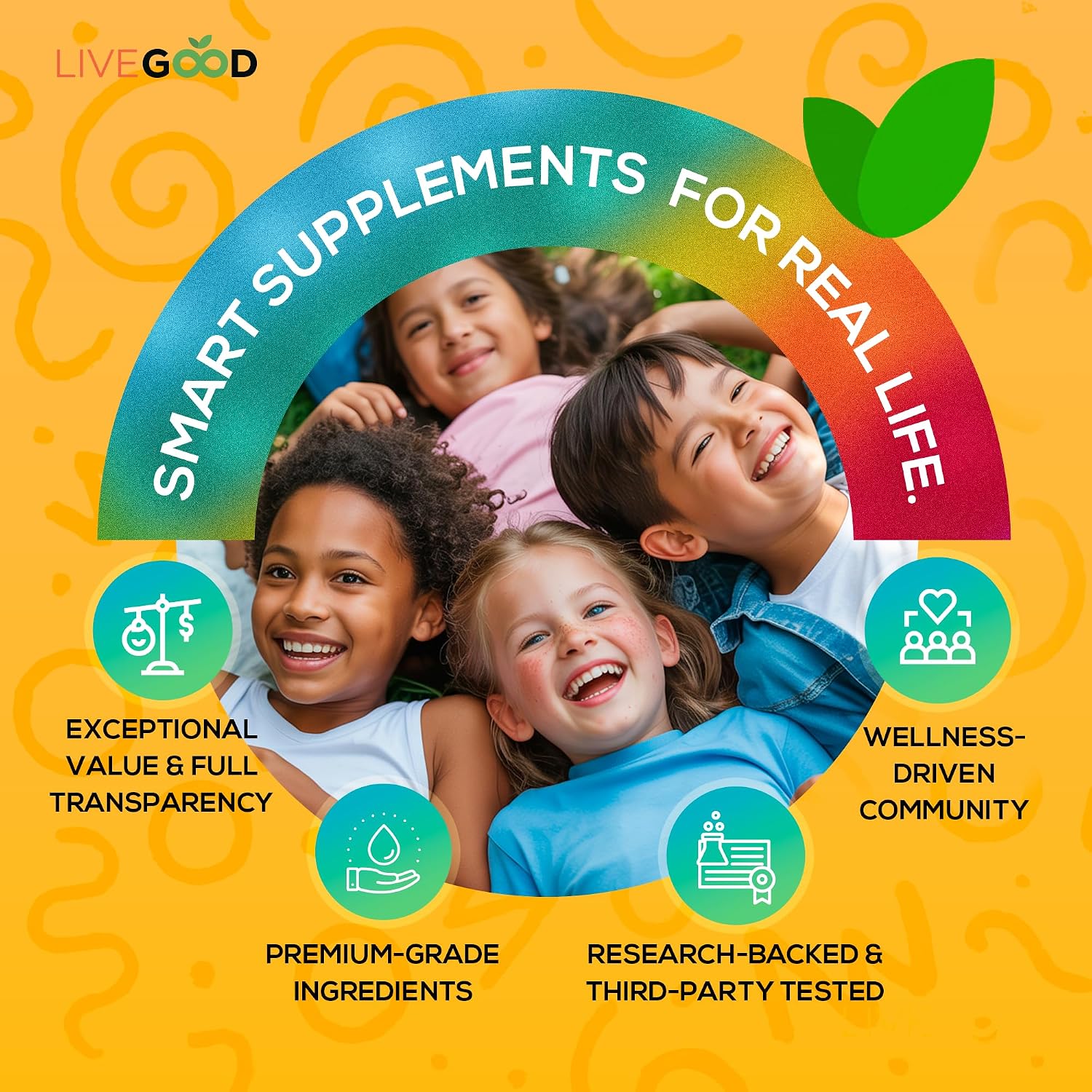 LIVEGOOD Gominolas Multivitamínicas Orgánicas para Niños – 60 unidades