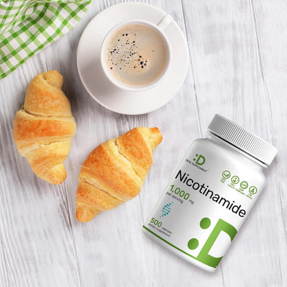 Vitamina B3 Niacinamida 1000 mg - 500 Cápsulas - Sin Rubor – Image 6