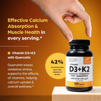 Sandhu's Vitamin D3 K2 Magnesium 5000 IU, 120mcg K2 Capsules 120 Count (Pack of 1) | con Vit B6, Zinc y Quercetina