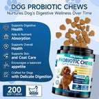 Woyamay Probióticos para Perros, 200 Snacks Blandos - Salud Digestiva e Inmunidad