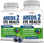 NEW AGE AREDS 2 Eye Vitamin - Luteína, Zeaxantina, Arándano, Semilla de Uva y Eufrasia - 120 Cápsulas