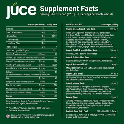 Juce Greens Organic Superfood Powder - 77 – Algas: Spirulina y Chlorella, conocidas por su perfil nutricional – Image 8