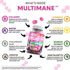 Clean Nutraceuticals Gominolas de Biotina, Colágeno y Queratina para Cabello, Piel y Uñas - Vegano