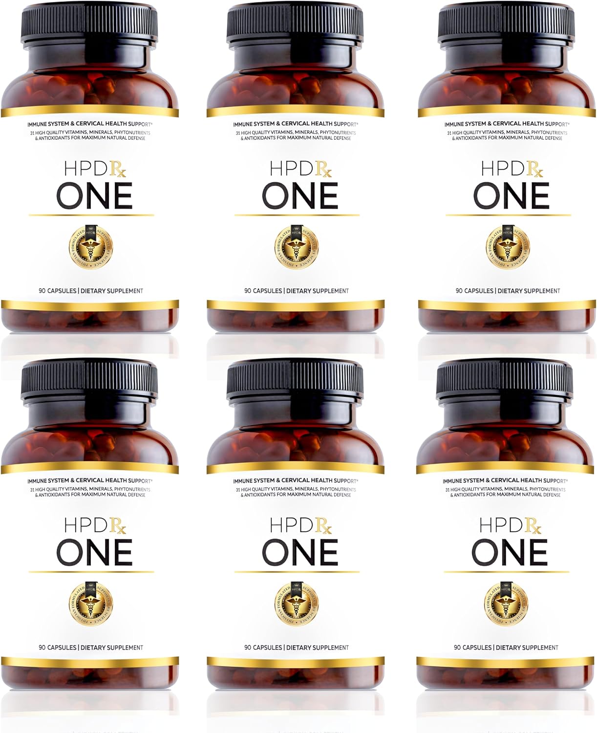 HPD Rx ONE Immunity Boost Multivitamin – Apoyo Inmunitario Avanzado – 1080 Cápsulas (6 Botellas)