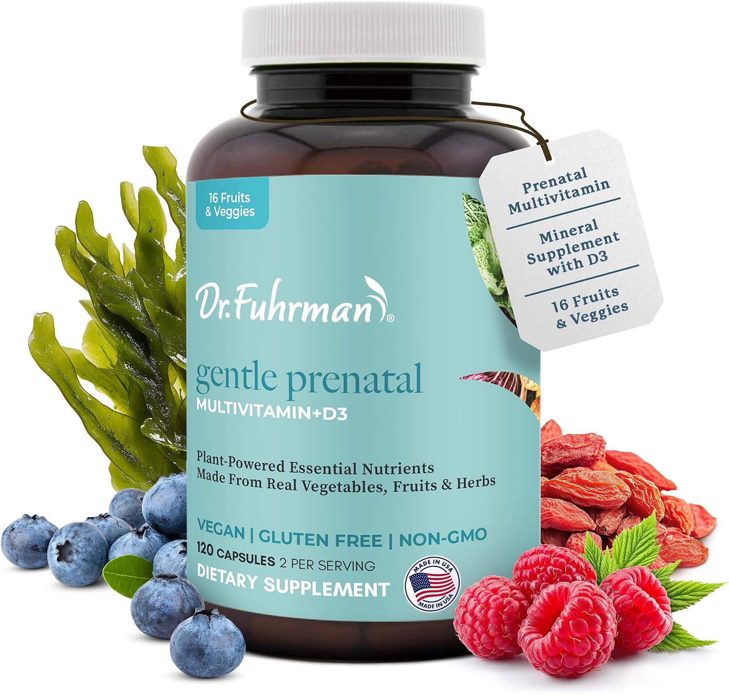 Vitaminas Prenatales Dr. Fuhrman - 120 Cápsulas con Folato Natural