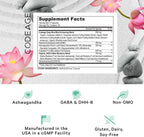 Codeage Meditate Vitaminas+ Suplemento - CognatiQ, DHH-B, GABA, Ashwagandha, Setas Orgánicas, Arándanos - 60 Cápsulas