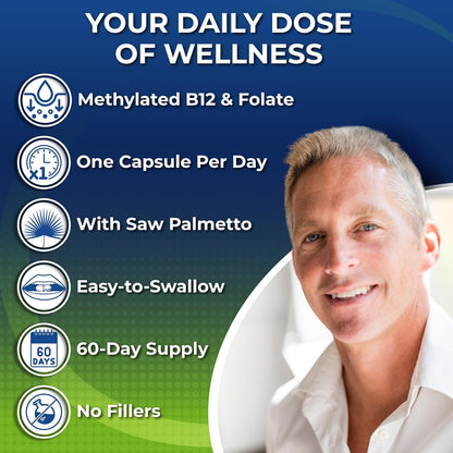Men's Daily Multivitamin 50 Plus - Multivitamínico Vegano para Hombres 50+