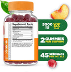 Lifeable Vitamin D3 Gummies 5000 IU - 90 Gominolas para Adultos