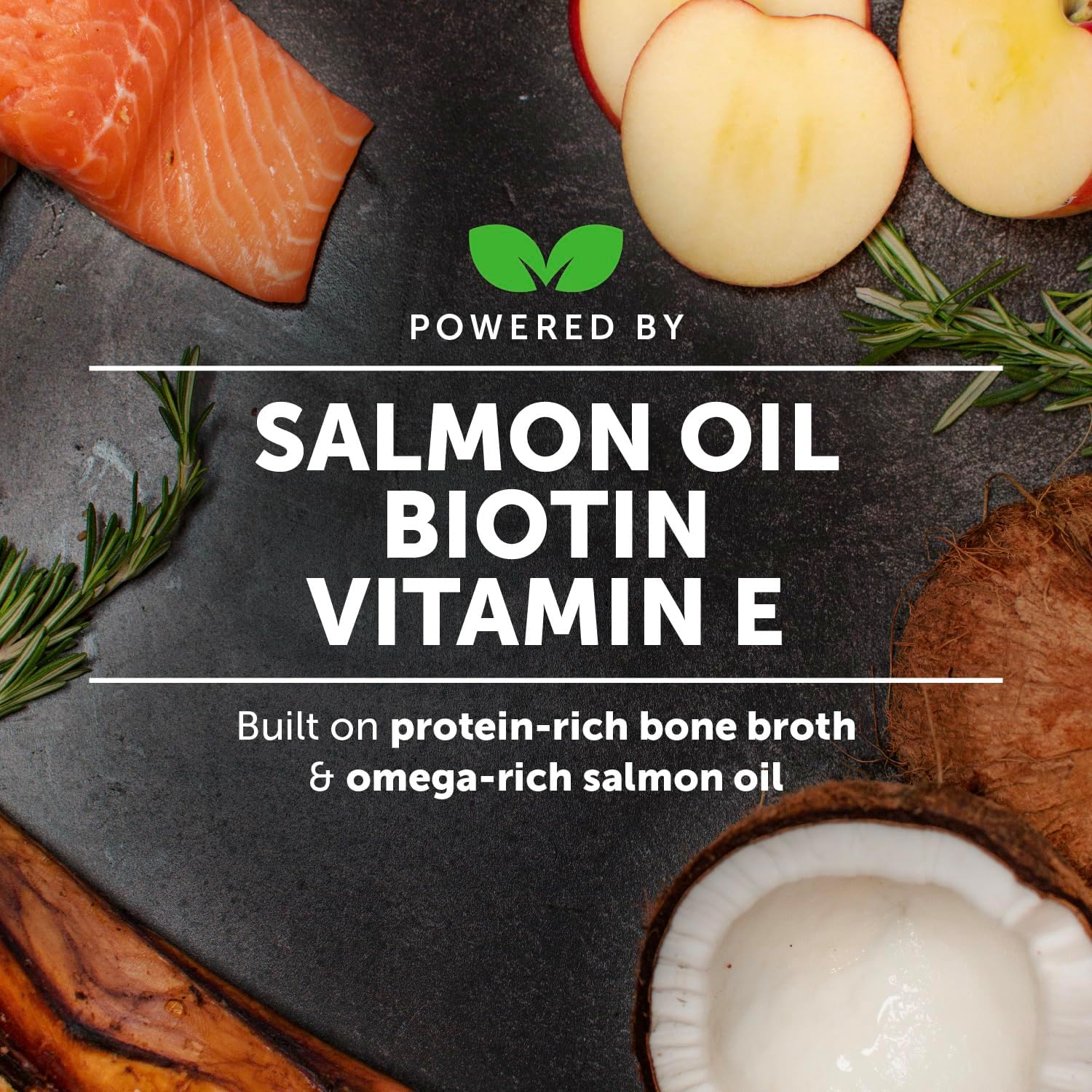 Pet Honesty Suplemento de Piel y Pelaje para Perros con Aceite de Salmón - Caldo de Huesos con Aceite de Salmón, Colágeno, Biotina y Vitamina E (340 g)