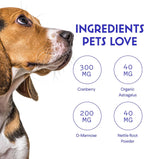 Wonder Paws Premium Kidney Support for Dogs – Suplemento Líquido de Arándano para Perros – 60 ml