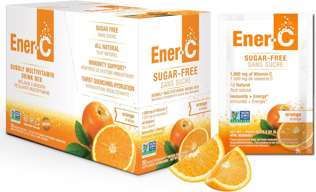 Ener-C Sugar Free Multivitamin Drink Mix - Naranja, 30 sobres