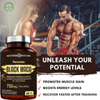 MNO Black Maca Root 50:1 750mg – Maca Negra Peruana Orgánica, 60 Cápsulas Veganas