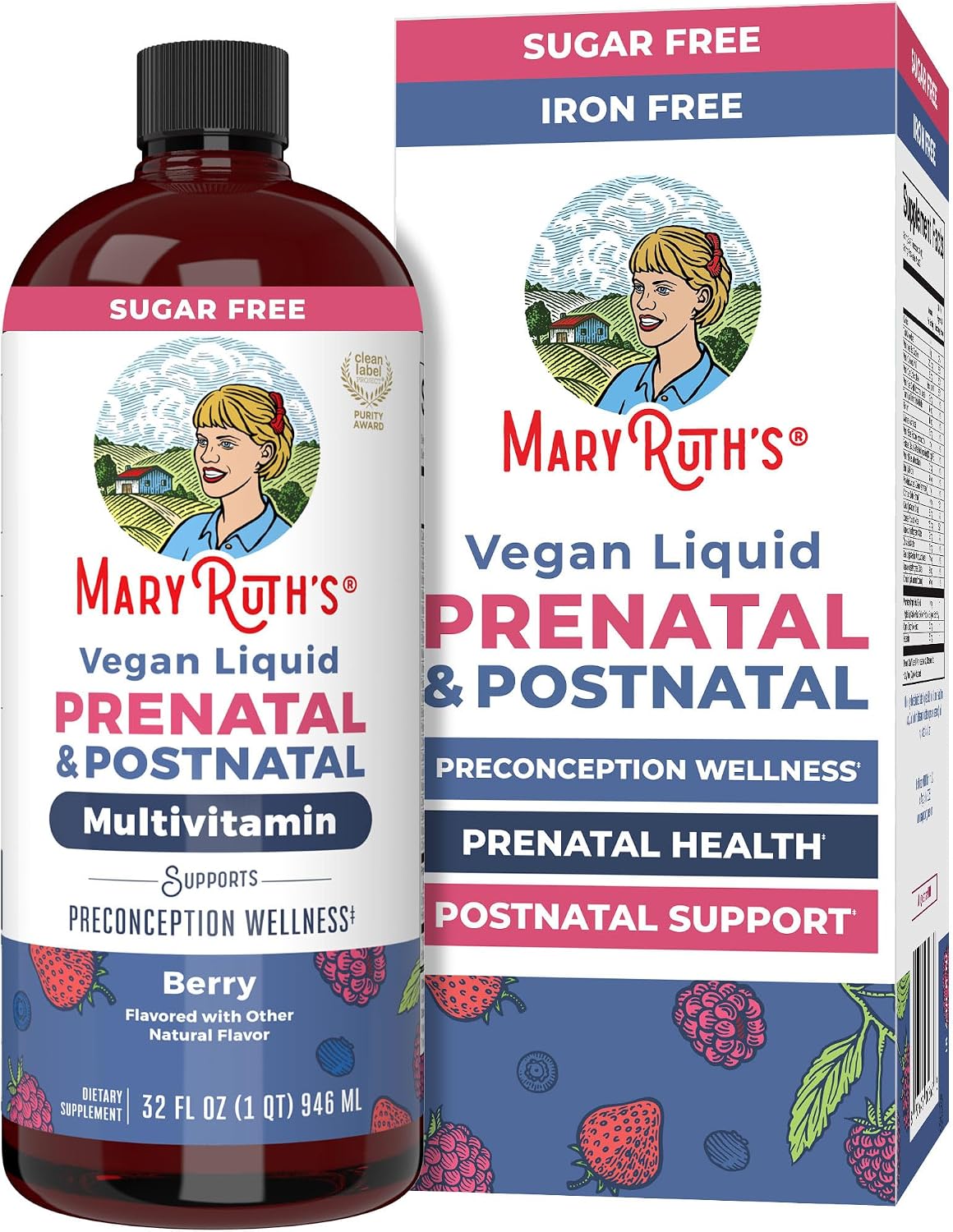 MaryRuth's Multivitamínico Líquido Prenatal y Postnatal para Mujeres - 946 ml