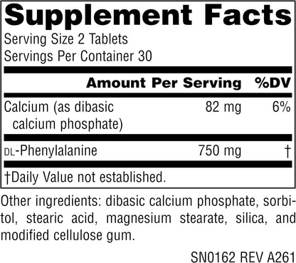 Source Naturals DLPA DL-Fenilalanina, 375 mg - 60 Comprimidos – Image 2