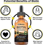 SBR Nutrition Biotina Líquida Máxima Absorción 10000 mcg - 60 Dosis