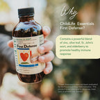 CHILDLIFE ESSENTIALS First Defense - Jarabe de Defensas para Niños, Bebés 6+ Meses, con Saúco y Zinc, 118 ml