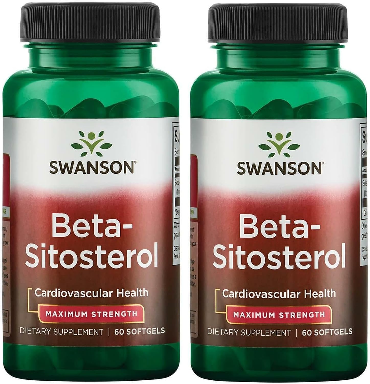 Swanson Beta Sitosterol - Esteroles Vegetales, 160 mg, 60 Cápsulas (Pack de 2)
