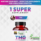 Humming Herbs TMG Suplemento de Trimetilglicina 500 mg – 90 Cápsulas Veganas | Encapsulación Microcristalina para Mayor Biodisponibilidad | Donante de Metilo para el Apoyo del Corazón, Cerebro y Homocisteína