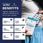 Active H2 Ultra+ Comprimidos de Agua Hidrogenada, Frambuesa Natural (30 serv.)