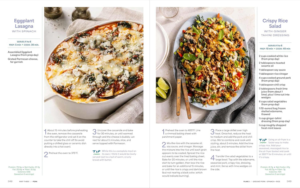 The Protein Meal Prep Plan: 30 Planes Semanales + 180 Recetas para Comer Mejor, Reducir el Estrés y Ahorrar Dinero (Con Fibra y 35g+ de Proteína por Ración)