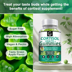 GORNVB Cortisol Gummies - Suplemento de Cortisol para Mujeres con Magnesio, Ashwagandha, Rhodiola, Fosfatidilserina, L-Teanina, Pimienta Negra, Vitamina C y B6 - Relajación, Enfoque, Sueño - Pack de 2