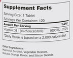 Zahler Junior D3 1000IU – Vitamina D3 Masticable para Niños, 240 Comprimidos