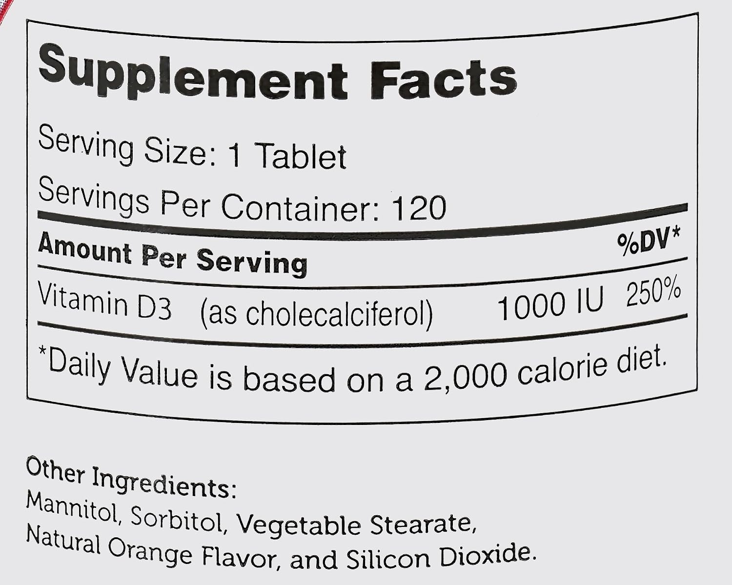 Zahler Junior D3 1000IU – Vitamina D3 Masticable para Niños, 240 Comprimidos