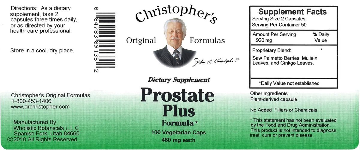 Dr Christopher's Prostate Plus - 100 Cápsulas – Image 4