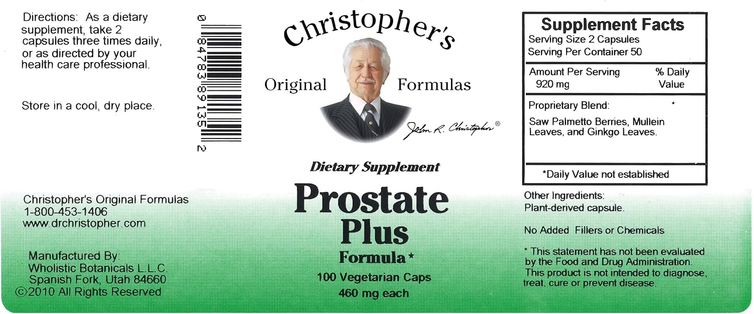 Dr Christopher's Prostate Plus - 100 Cápsulas