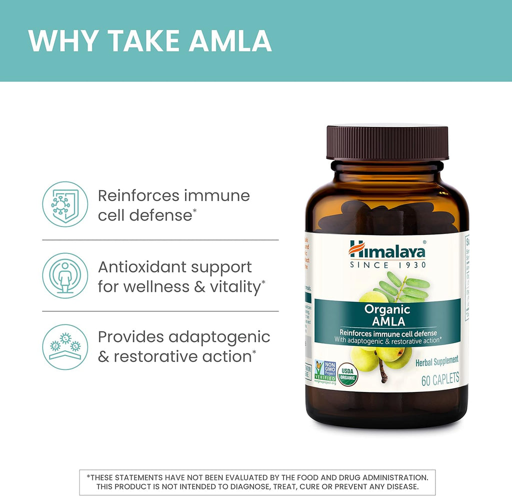 Himalaya Organic Amla 600 mg - 60 Caplets