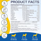 Multivitamínico en polvo para perros con probióticos, glucosamina y omega 3