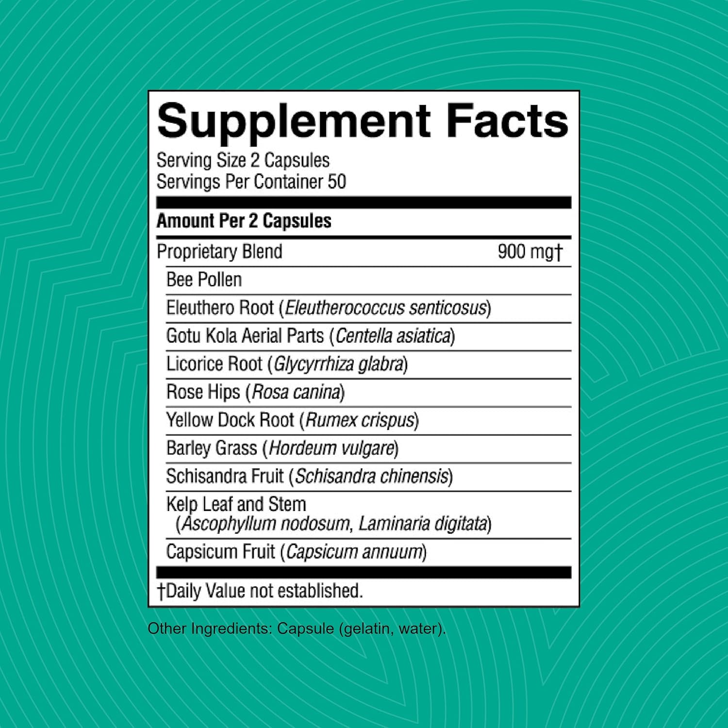 Nature's Sunshine Energ-V - Herbal Blend to Support Energy Levels (100 Capsules)