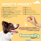Makondo Pets Suplemento de Apoyo Inmunológico para Perros, Sabor Bacon, 60 Comprimidos