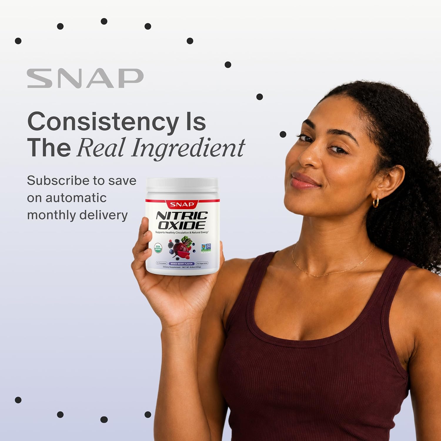 Snap Supplements Remolacha Orgánica en Polvo - Potenciador de Óxido Nítrico con Granada y Espinaca Roja - Sin Cafeína - 30 Servicios