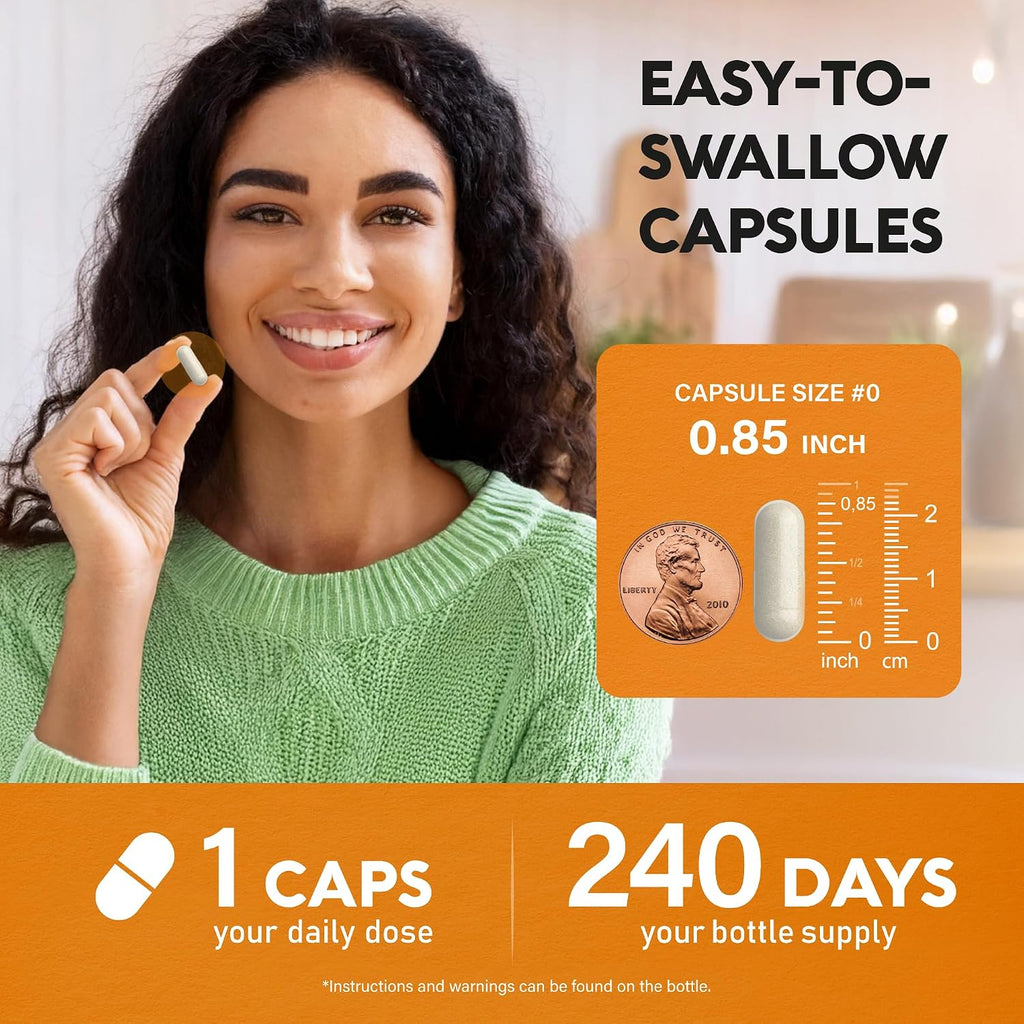 Vitamina D3 10000 IU + K2 MK-7 120 mcg con Magnesio, Zinc, Vitamina C y B12 - 240 Cápsulas