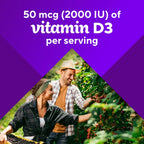 Vitafusion Vitamin D3 Gummies, Bone & Immune Support, Peach, Blackberry & Strawberry Flavors, 50 mcg (2000 IU) Vitamin D3, 150 Count, 75 Day Supply
