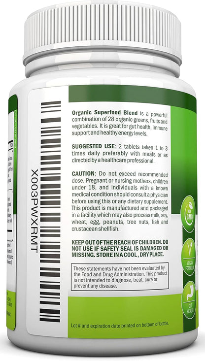 NutriONN Cápsulas de Super Greens Orgánicas – Hierro: contribuye a la función cognitiva normal y al transporte – Image 3
