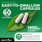 Nutrivein Premium Extracto de Bergamota 1400mg – 120 Cápsulas (60 Días)