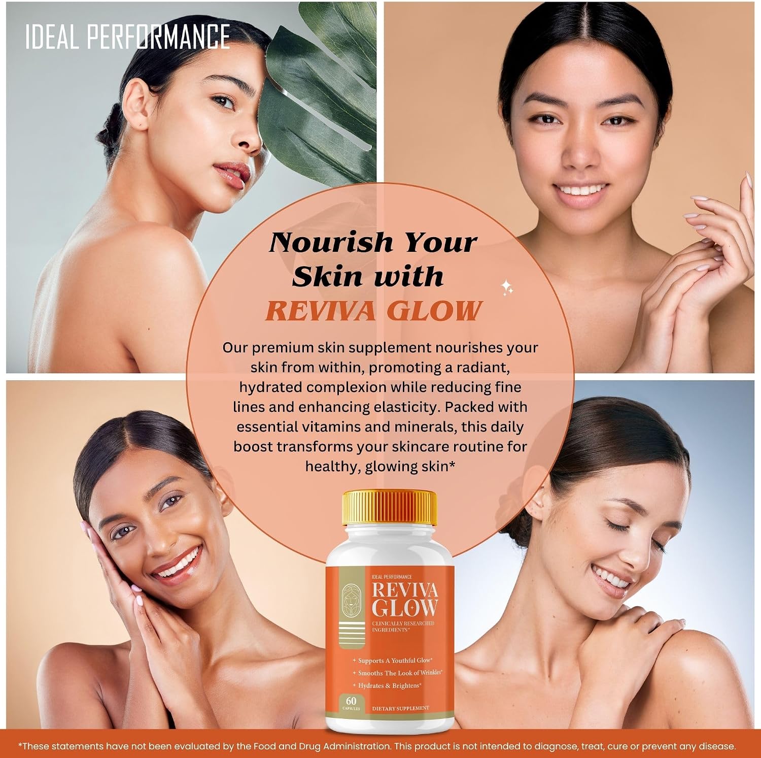 Reviva Glow Cápsulas - Apoyo para una Piel Saludable y Radiante (60 Cápsulas)