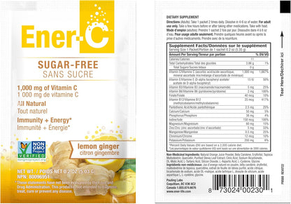 Ener-C Sugar Free Multivitamin Drink Mix - Limón y Jengibre, 30 sobres – Image 8