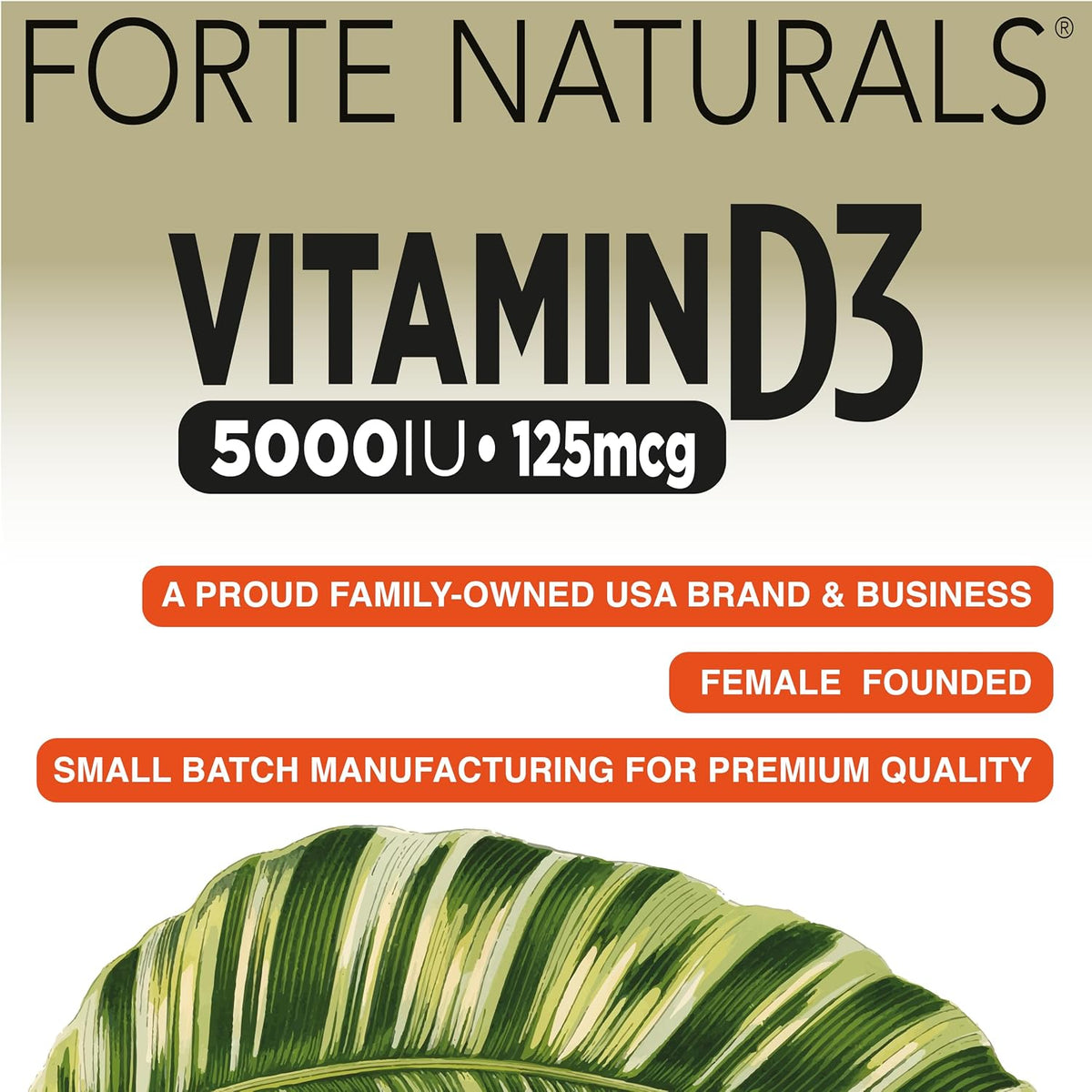 FORTE NATURALS Vitamina D3 5000 IU (125 mcg) - Cápsulas Blandas para Estómagos Sensibles – Image 8