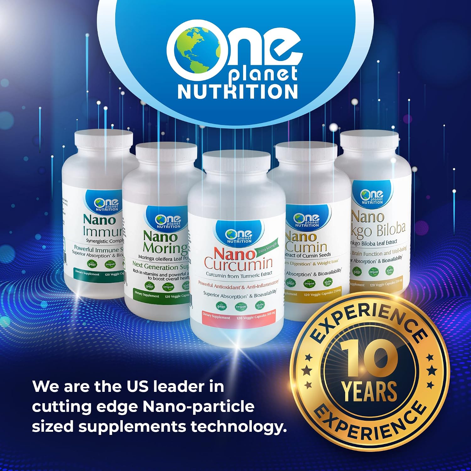 One Planet Nutrition Nano Vitamina C 250 mg Cápsulas Vegetales (240 Servicios)