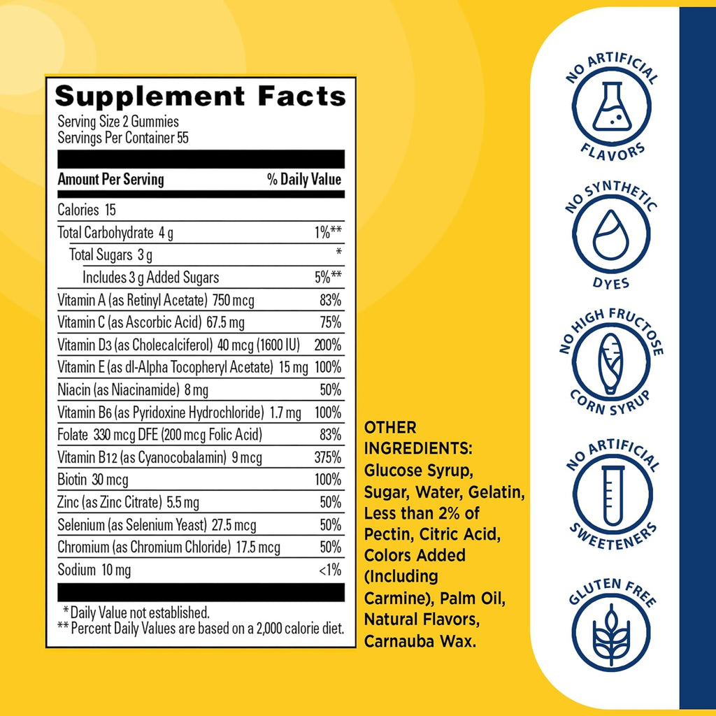 Nature Made Multi for Him: Multivitamínico para Hombres, Gominolas, 150 unidades (75 días)