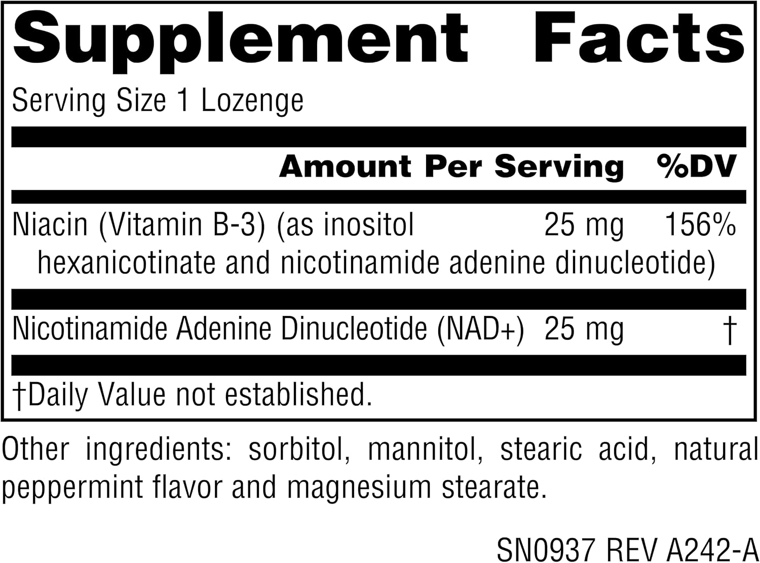 Source Naturals NAD+ Coenzima B-3 25 mg, 60 Pastillas Masticables