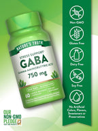 Nature's Truth GABA 750mg – 60 Cápsulas de Ácido Gamma-Aminobutírico